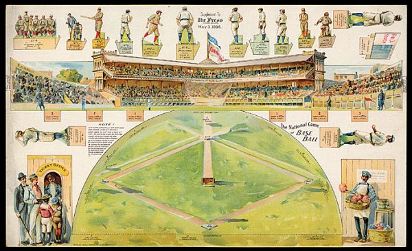 1896 Philadelphia Press The National Game of Base Ball Art Supplement
